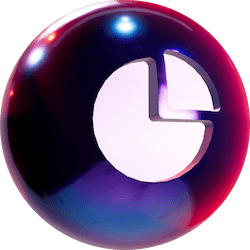 statistics hub icon with pie chart