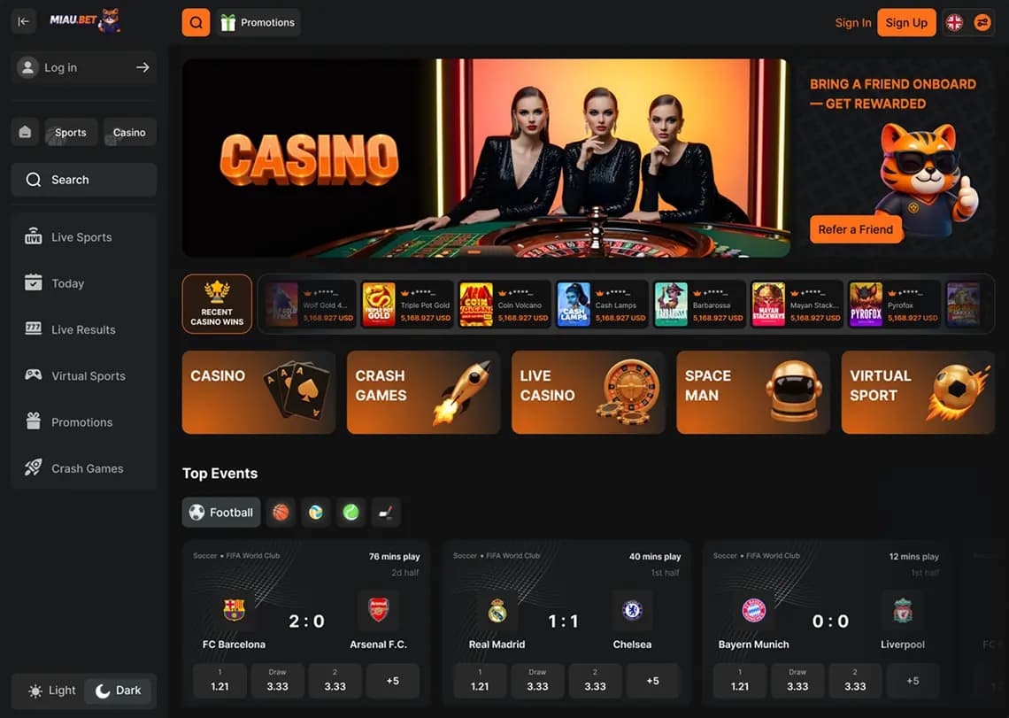 Ready casino website demo with all features