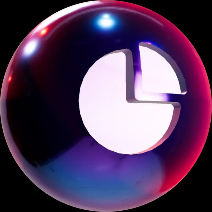 statistics hub icon with pie chart